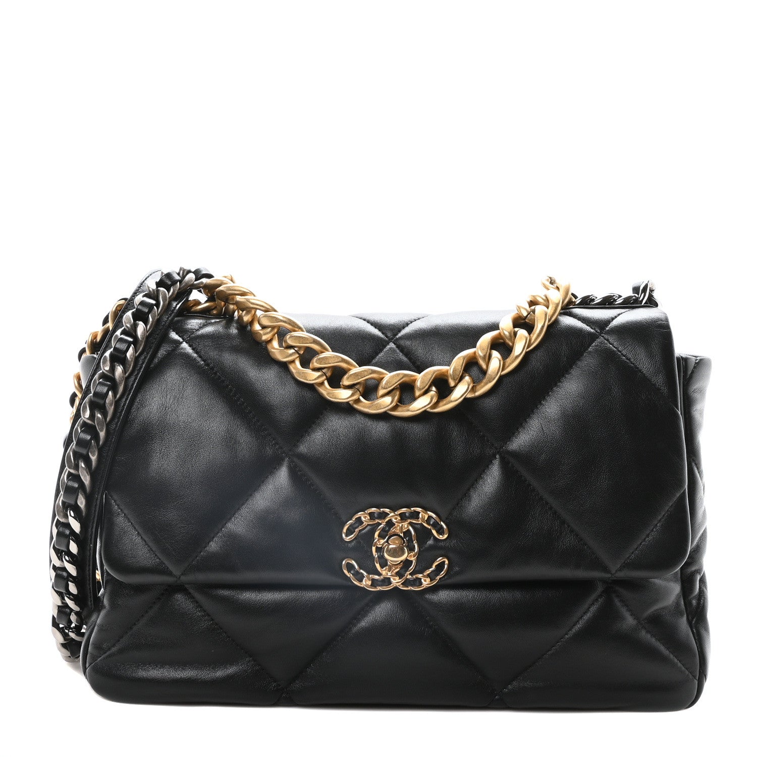 Chanel Lambskin Quilted Large Chanel 19 Flap Black 1 of 11