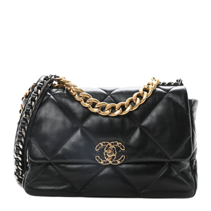 Chanel Lambskin Quilted Large Chanel 19 Flap Black 1 of 11