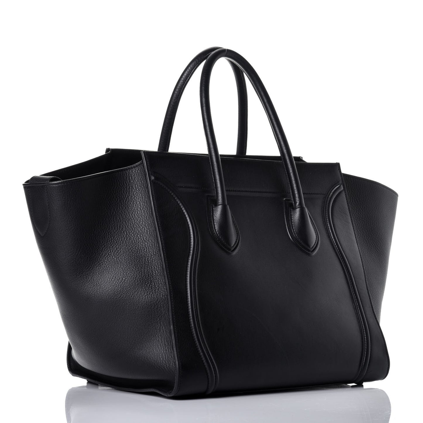 Supple Calfskin Medium Phantom Luggage Black