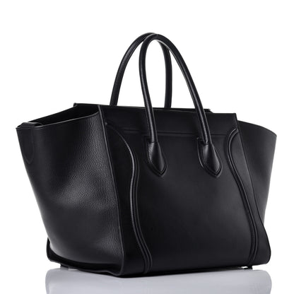 Celine Supple Calfskin Medium Phantom Luggage Black 3 of 10