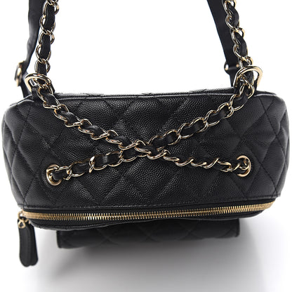 Chanel Caviar Quilted Medium Zip Around Backpack Black 7 of 10