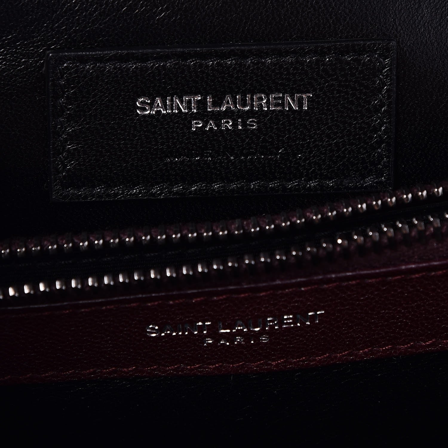Saint Laurent Calfskin Mixed Matelasse Triquilt Large Monogram Envelope Satchel Bordeaux 8 of 10