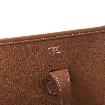 Hermes Taurillon Clemence Evelyne III PM Gold 5 of 9