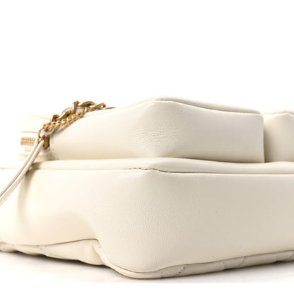 Chanel Calfskin Quilted Small Camera Case White 9 of 10