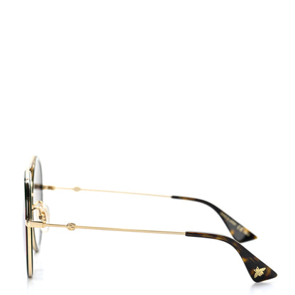 Gucci Metal Round Frame Sunglasses GG0061S Green Red 3 of 8