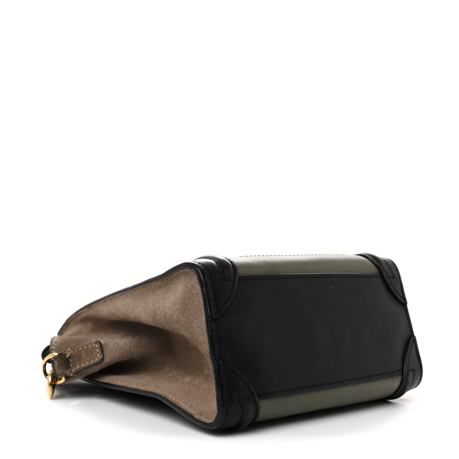 Celine Baby Grained Calfskin Nubuck Nano Tri-Color Luggage Stone 4 of 16