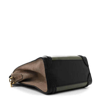 Celine Baby Grained Calfskin Nubuck Nano Tri-Color Luggage Stone 4 of 16