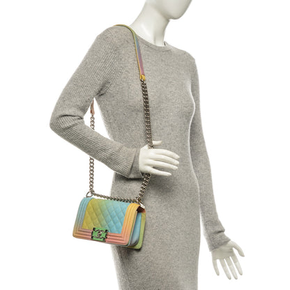 Chanel Caviar Quilted Small Cuba Rainbow Boy Flap Multicolor 2 of 13