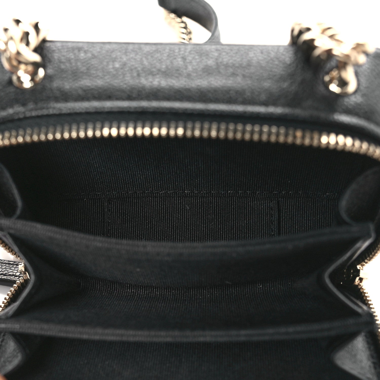 Chanel Caviar Chevron Quilted Mini Boy Clutch With Chain Black 5 of 9