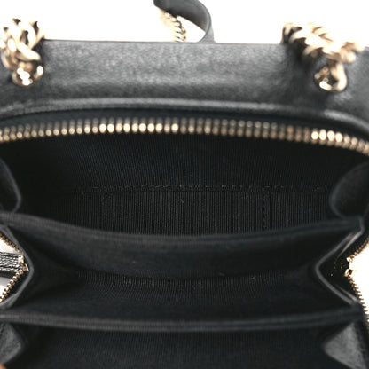 Chanel Caviar Chevron Quilted Mini Boy Clutch With Chain Black 5 of 9