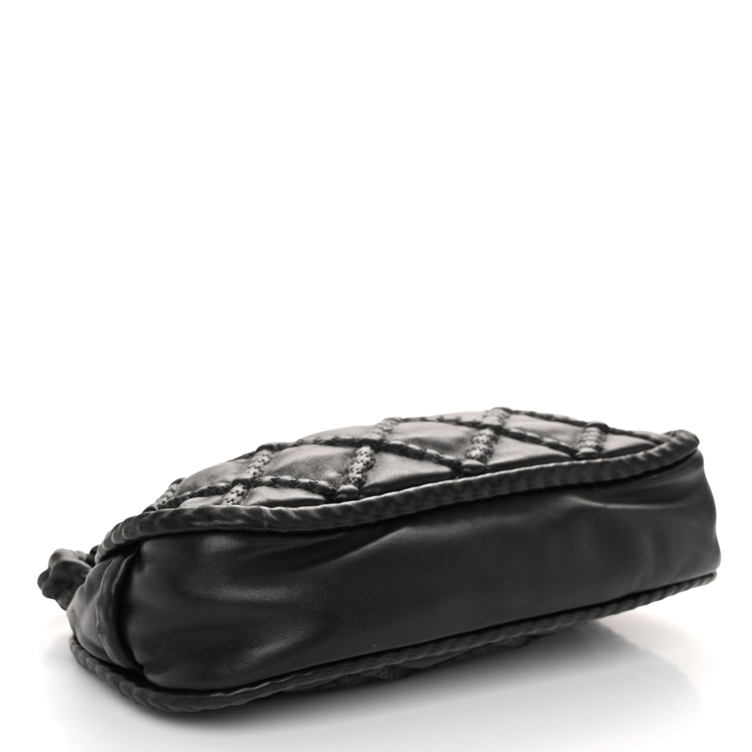 Chanel Lambskin Quilted Small Hidden Chain Shoulder Bag Black 4 of 11