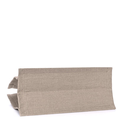 Saint Laurent Linen Calfskin Small Rive Gauche Tote Optic White 4 of 15