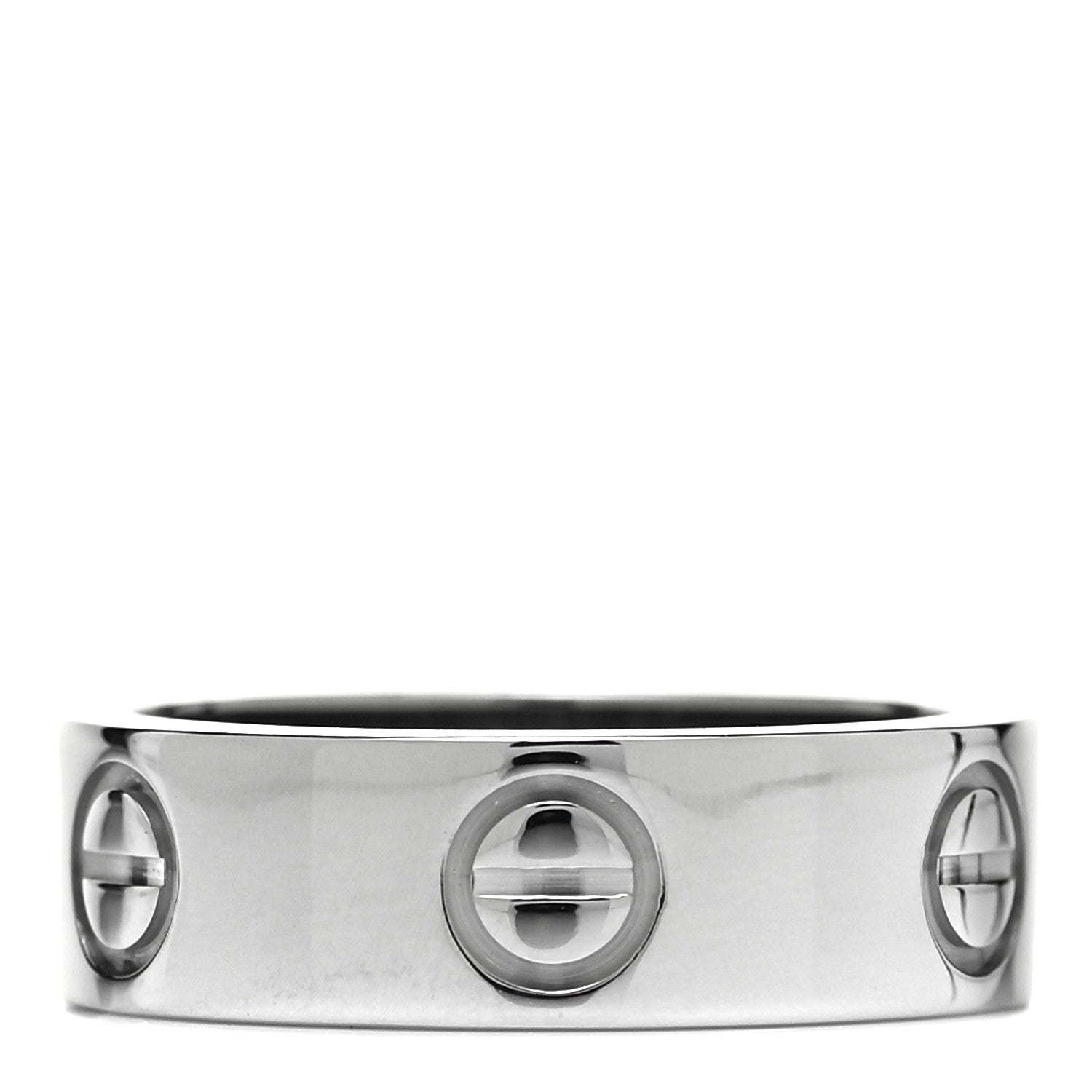 Cartier 18K White Gold 5.5mm LOVE Ring 49 4.75 3 of 4