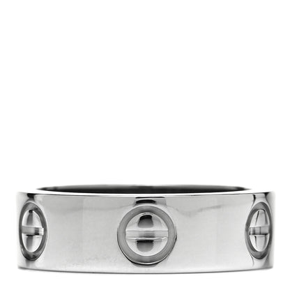 Cartier 18K White Gold 5.5mm LOVE Ring 49 4.75 3 of 4