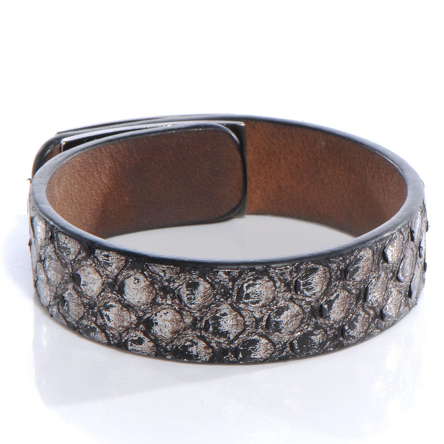 Chanel Python Reissue Turnlock Bracelet Silver 6 of 6