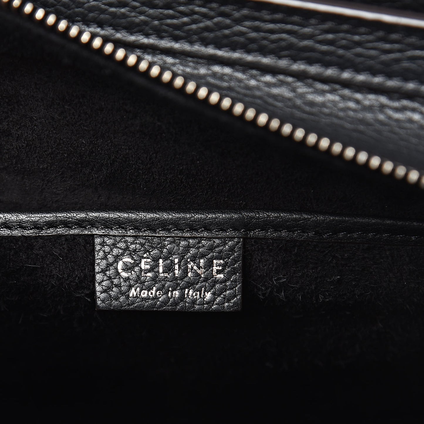 Drummed Calfskin Nano Luggage Black
