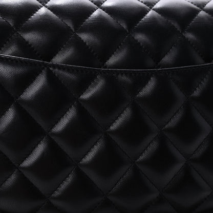 Chanel Lambskin Quilted Jumbo Double Flap Black 13 of 13