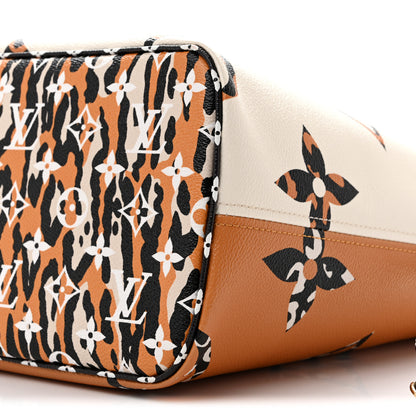 Louis Vuitton Monogram Giant Jungle Neverfull MM Ivory 9 of 10