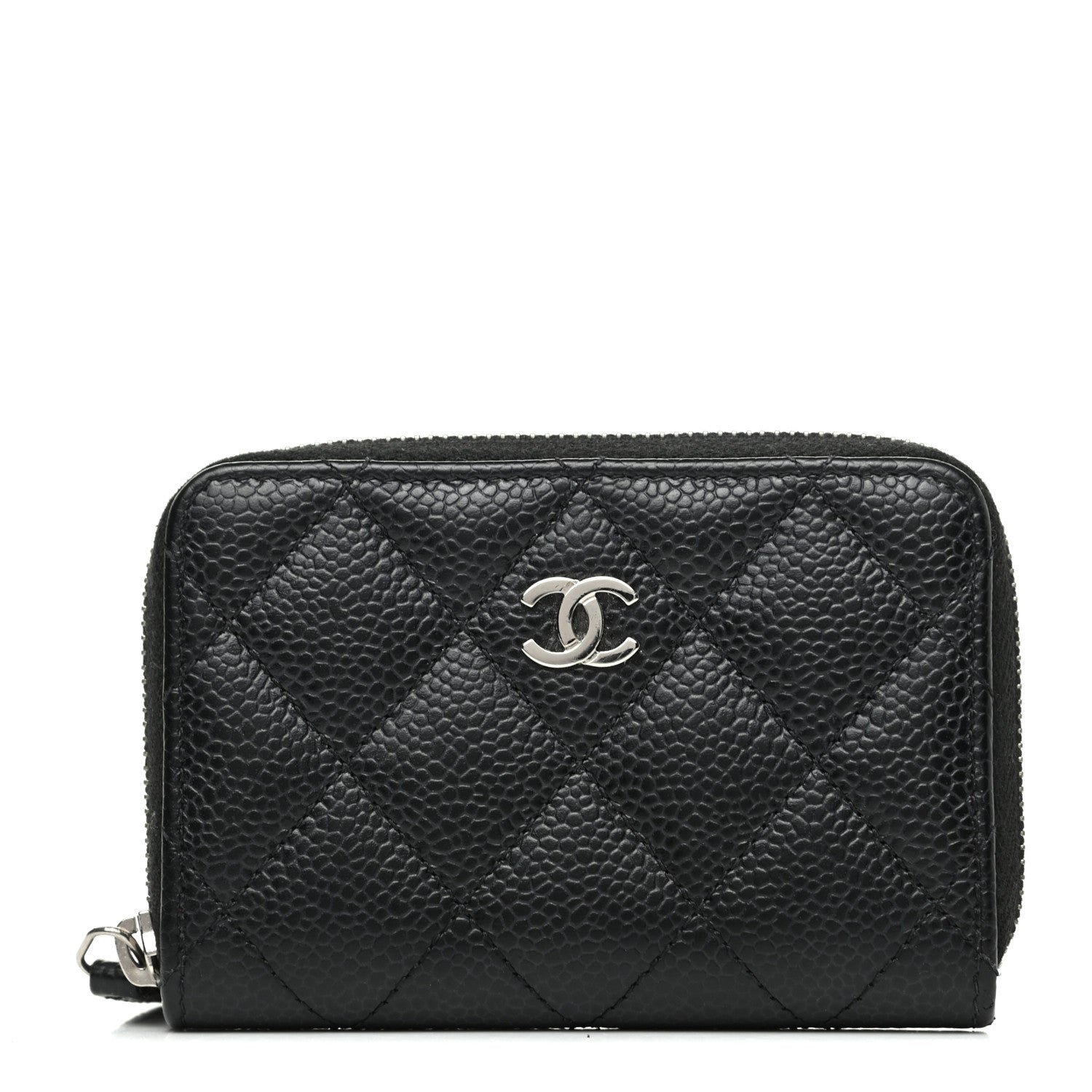 Chanel Caviar Quilted Zip Coin Purse Black 1 of 7