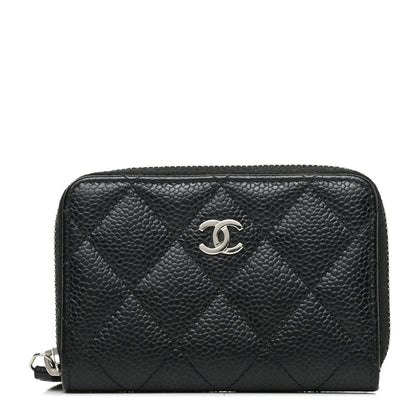 Chanel Caviar Quilted Zip Coin Purse Black 1 of 7