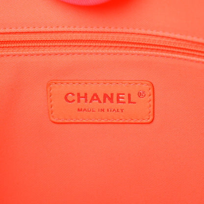 Chanel Mixed Fibers Small Deauville Tote Pink Orange 6 of 11