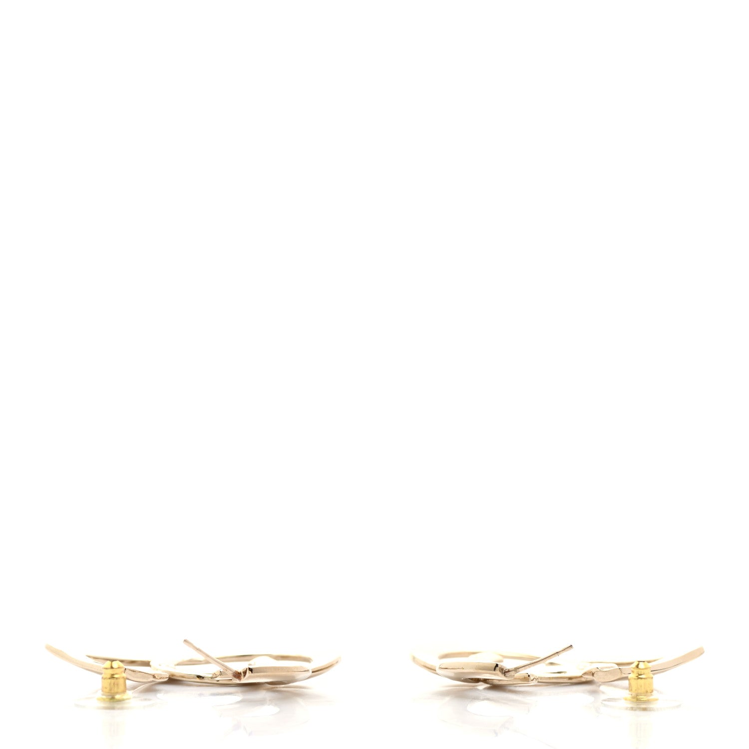 Chanel Metal CC Heart Coco In Love Hoop Earrings Gold 3 of 5