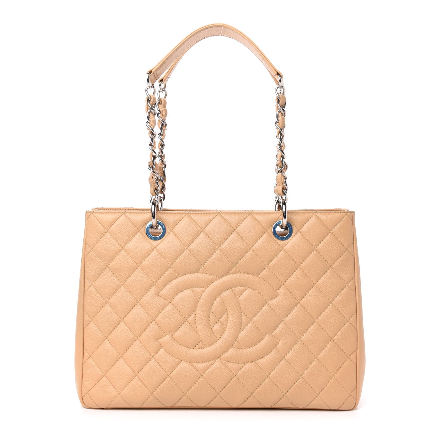 Chanel Caviar Quilted Grand Shopping Tote GST Beige Clair 1 of 10
