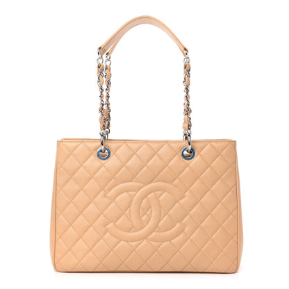 Chanel Caviar Quilted Grand Shopping Tote GST Beige Clair 1 of 10