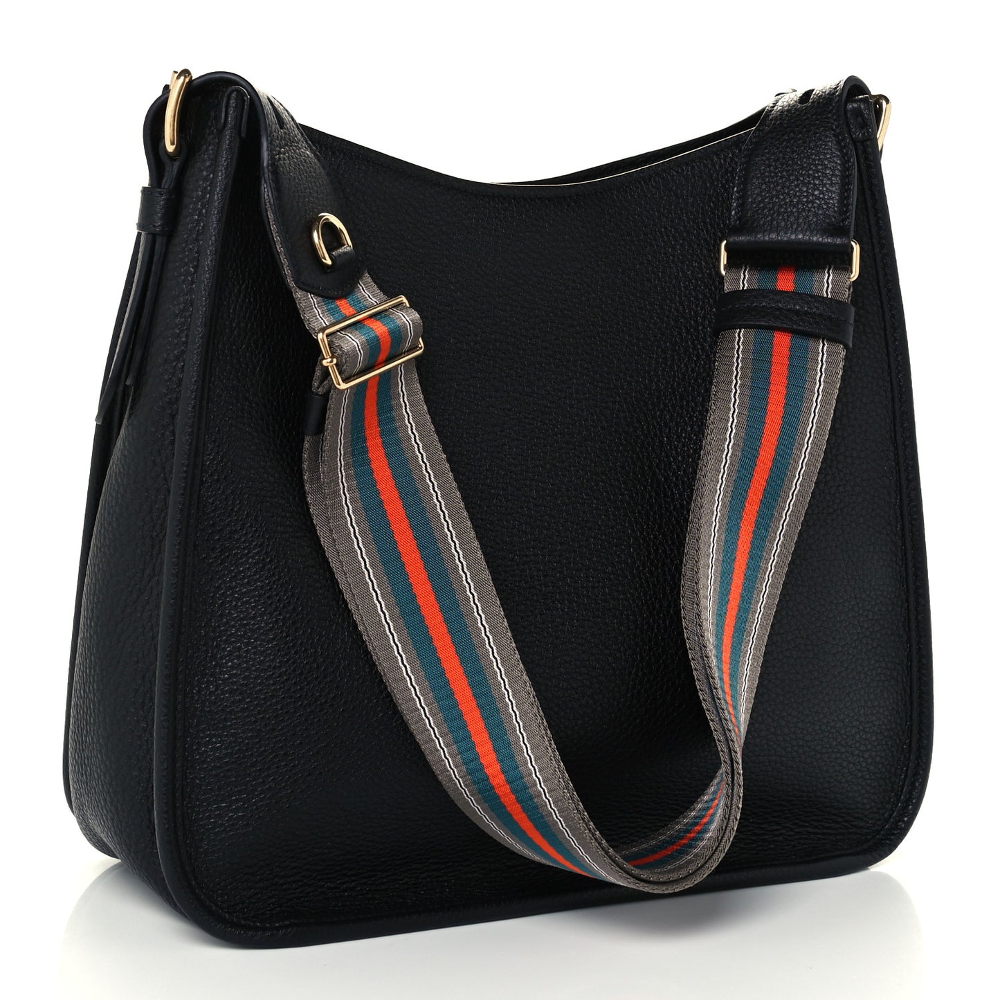 Vitello Daino Hobo Messenger Bag Black