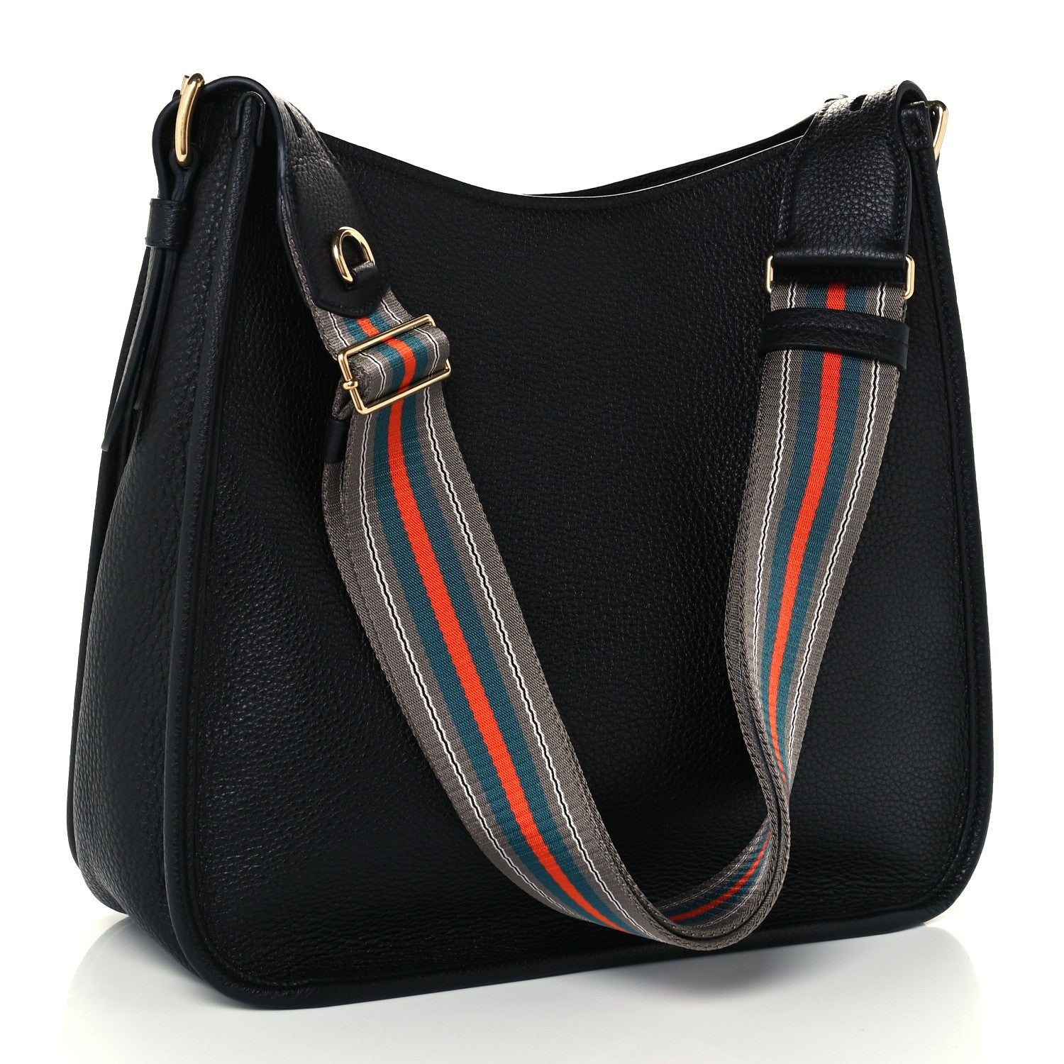 Prada Vitello Daino Hobo Messenger Bag Black 3 of 11