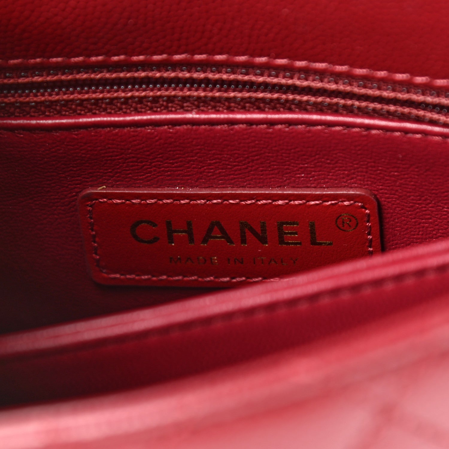 Chanel Caviar Quilted Lizard Embossed Extra Mini Coco Handle Flap Burgundy 6 of 11