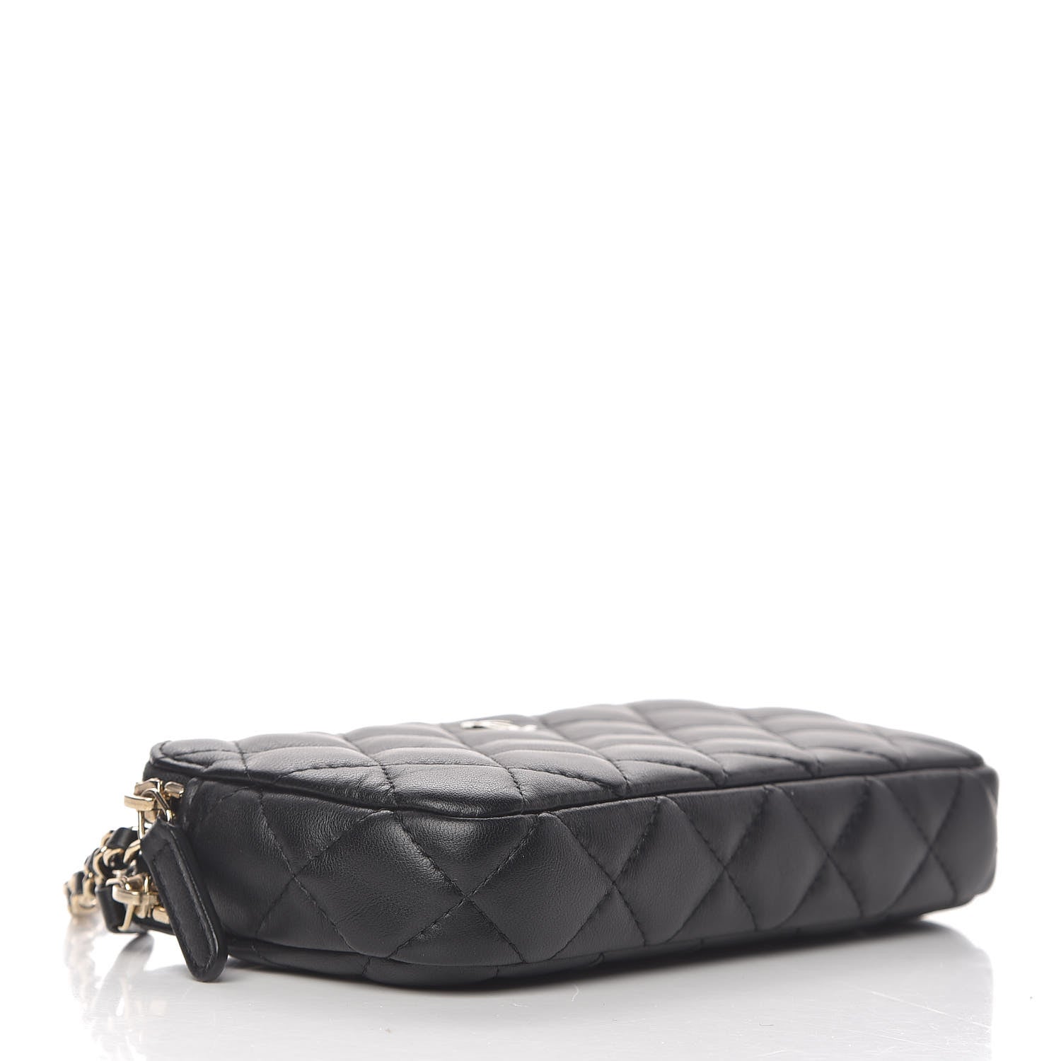 Chanel Lambskin Quilted Small Clutch With Chain Black 4 of 12