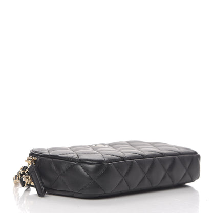 Chanel Lambskin Quilted Small Clutch With Chain Black 4 of 12