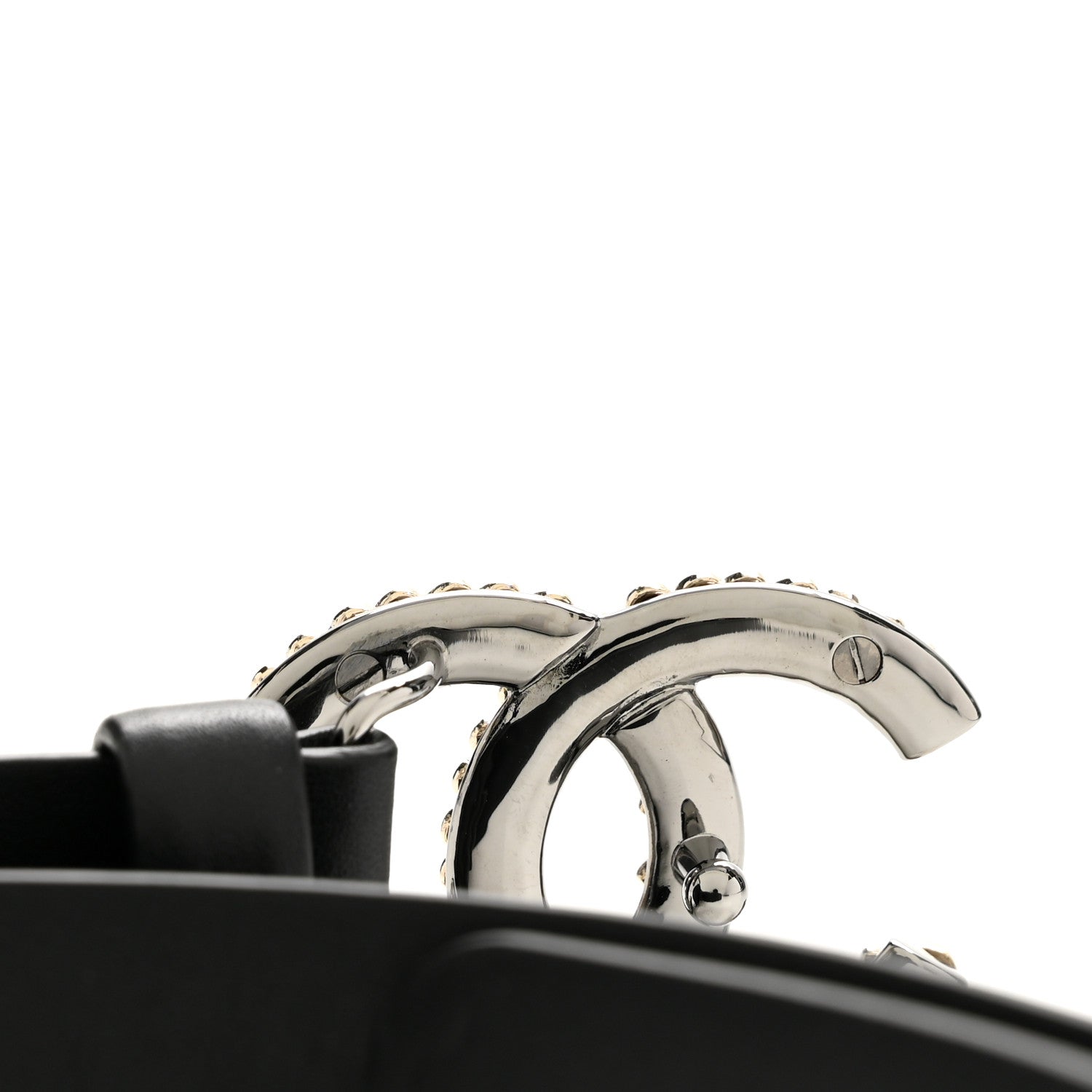 Chanel Calfskin CC Heart Belt 85 34 Black 6 of 7