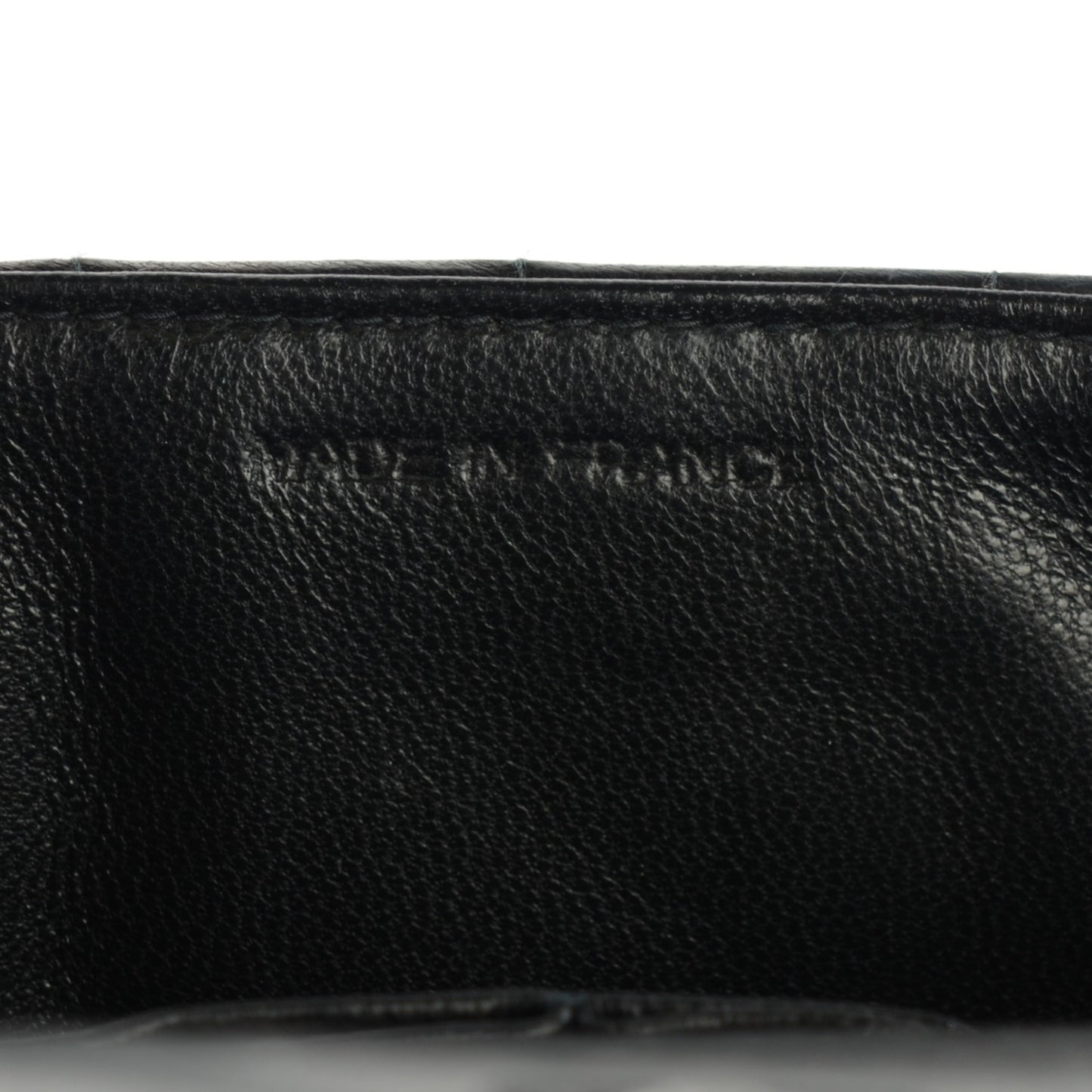 Lambskin Quilted East West Chocolate Bar Flap Black