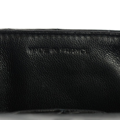 Chanel Lambskin Quilted East West Chocolate Bar Flap Black 7 of 9