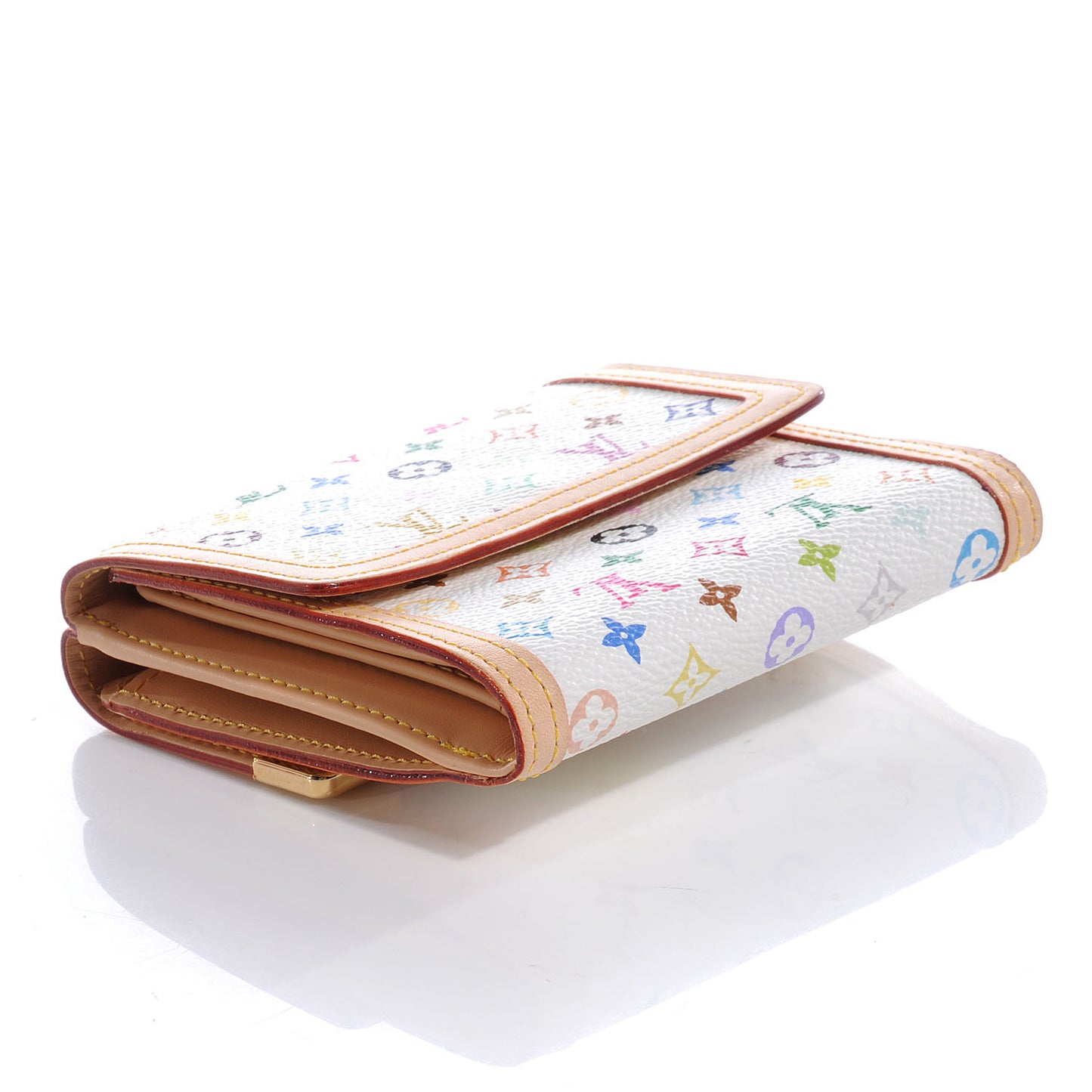 Monogram Multicolor Porte-Monnaie Billets Wallet White