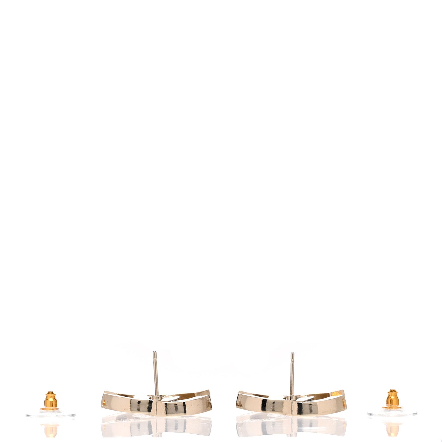Crystal CC Earrings Light Gold