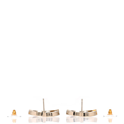 Chanel Crystal CC Earrings Light Gold 3 of 5