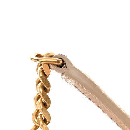 Saint Laurent Lambskin Quilted Small Loulou Puffer Monogram Chain Satchel Dark Beige 13 of 13