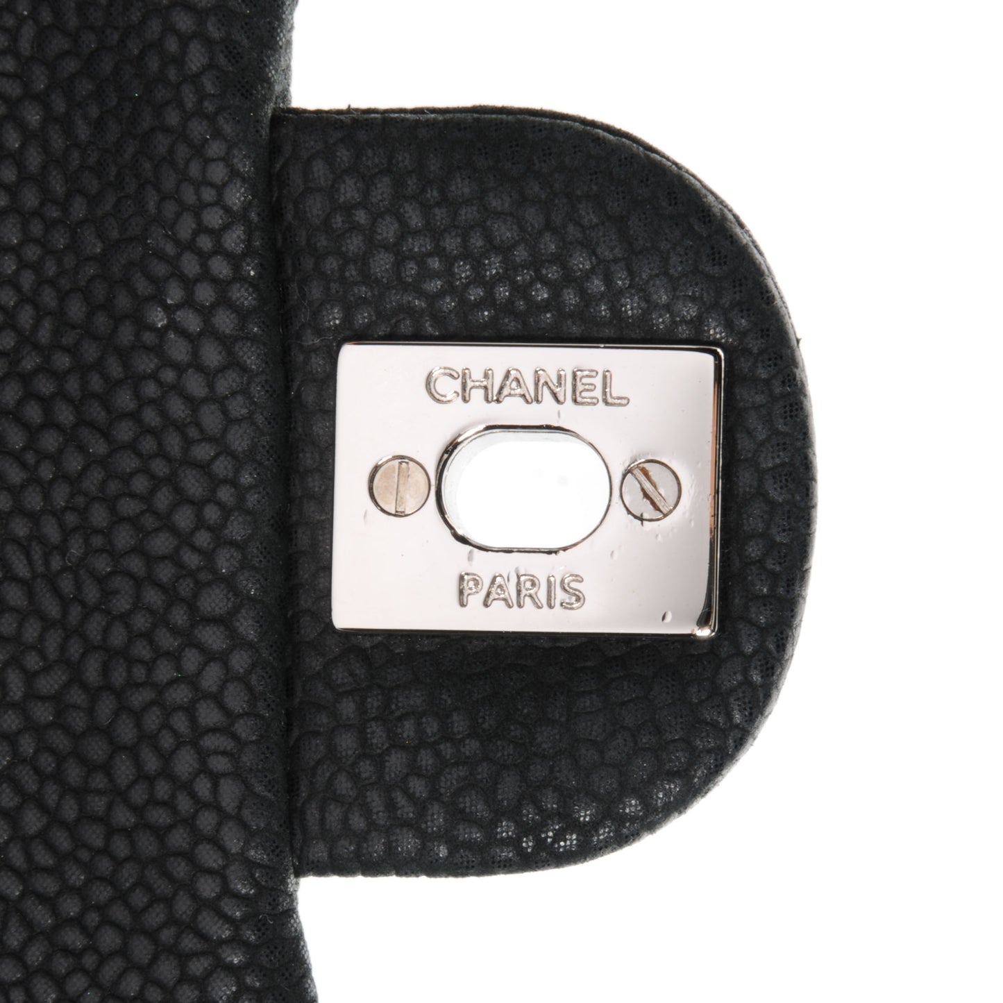Iridescent Caviar Daily Zip Crossbody Black