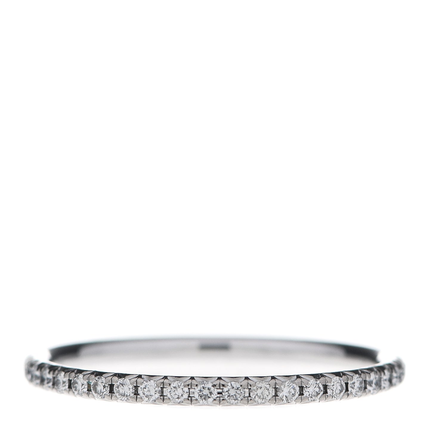 18K White Gold Diamond Metro Band Ring 53 6.5