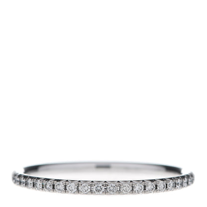 Tiffany 18K White Gold Diamond Metro Band Ring 53 6.5 3 of 5