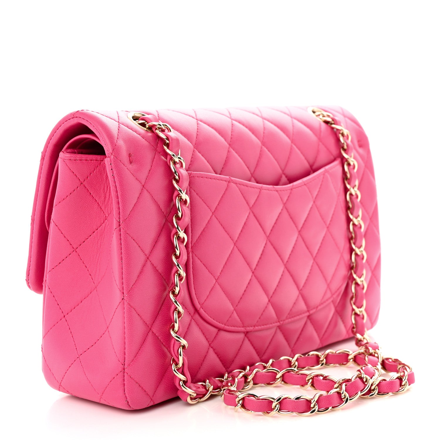 Chanel Lambskin Quilted Medium Double Flap Pink 3 of 15