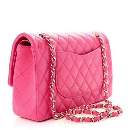 Chanel Lambskin Quilted Medium Double Flap Pink 3 of 15