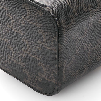 Celine Triomphe Canvas Calfskin Mini Vanity Case Tan 10 of 10