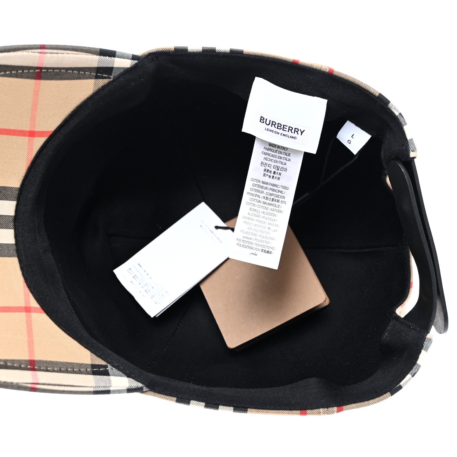 Burberry Cotton Vintage Check Baseball Hat L Archive Beige 8 of 10