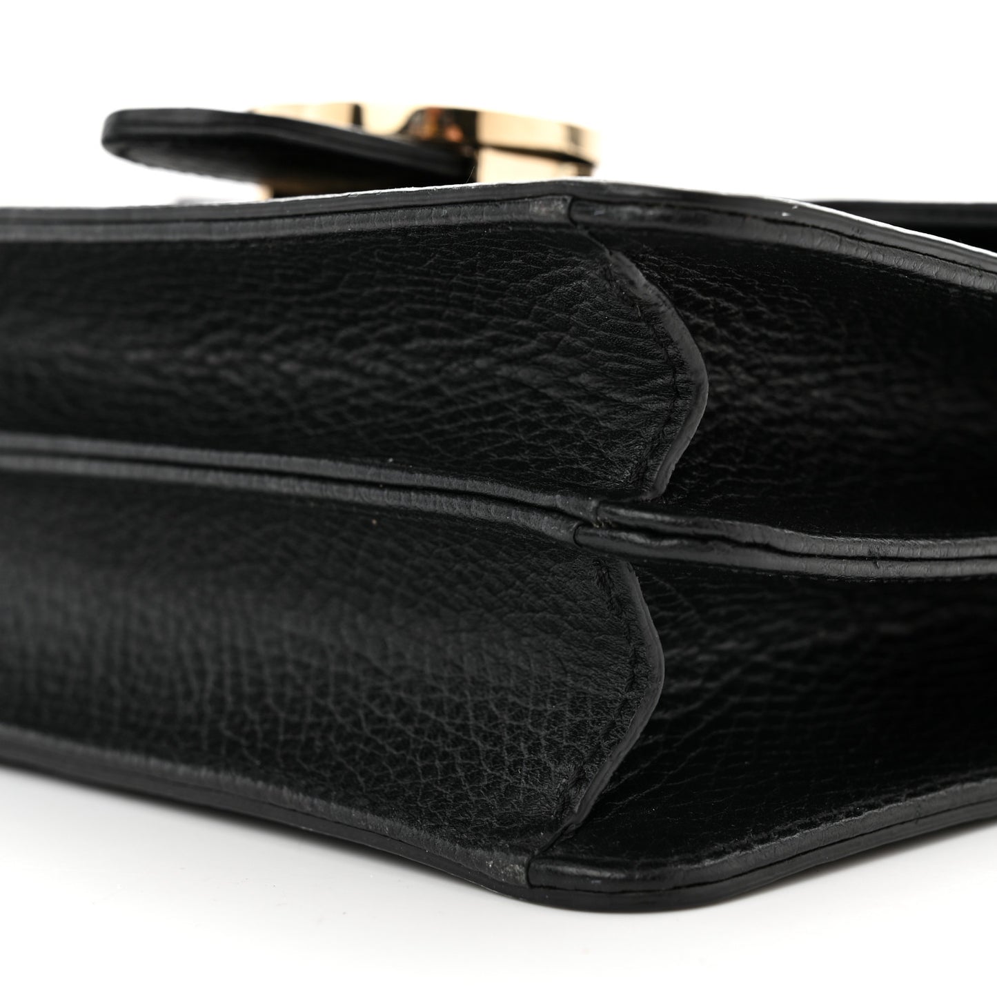 Dollar Calfskin Small Interlocking G Shoulder Bag Black