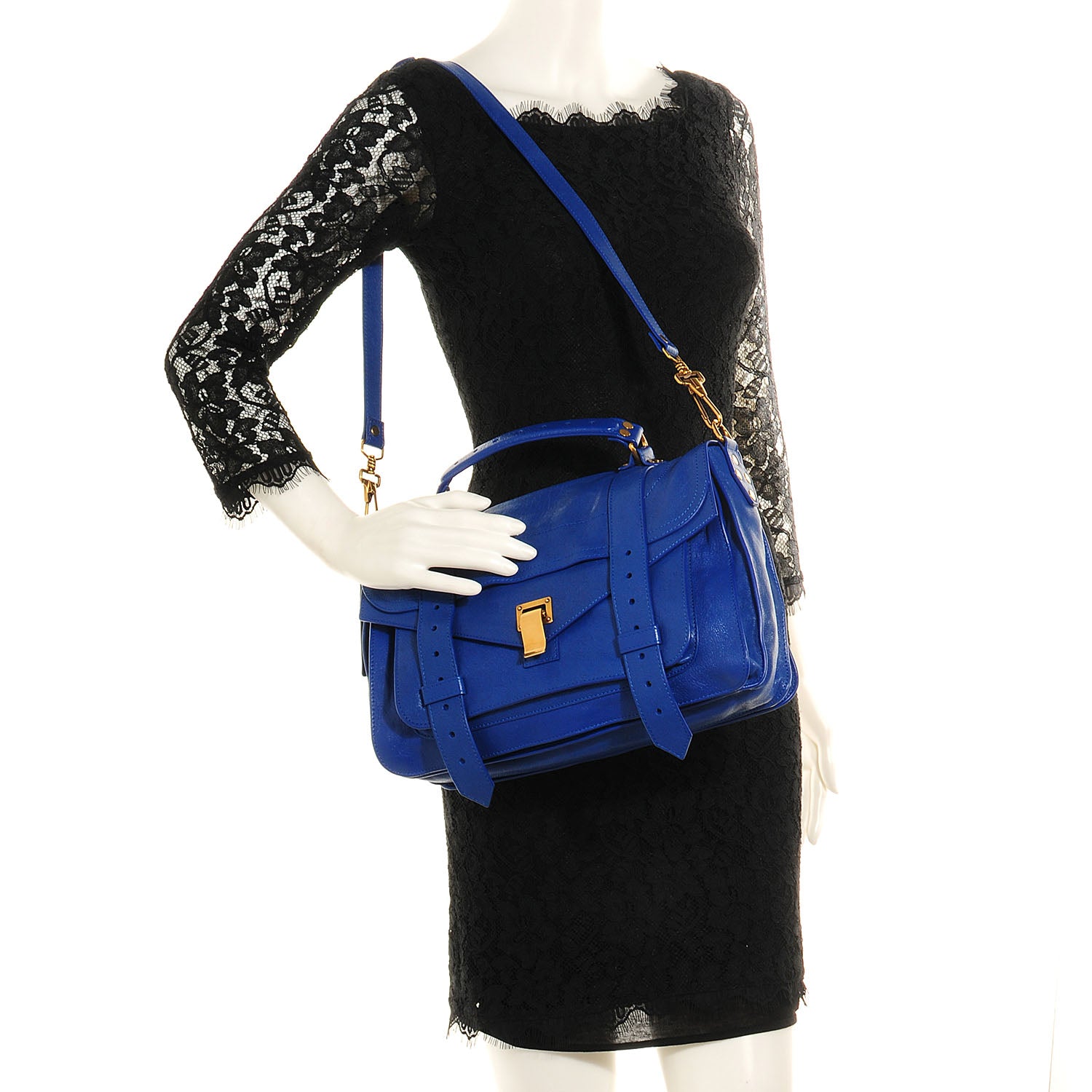 Proenza Schouler Lambskin Medium PS1 Satchel Royal Blue 2 of 12