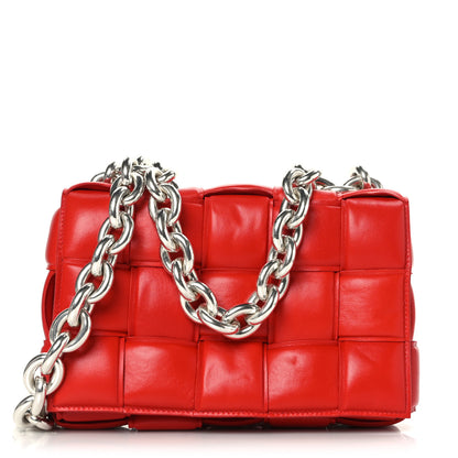 Bottega Veneta Lambskin Maxi Intreccio Padded Chain Cassette Crossbody Bag Nail Polish 1 of 8